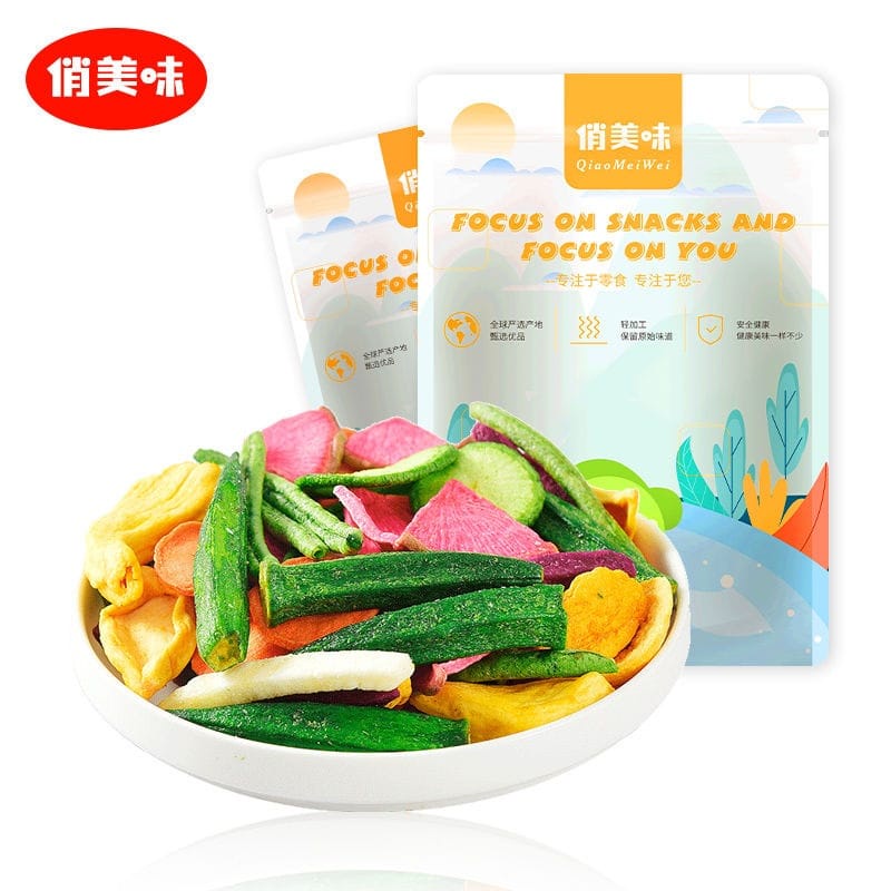 

Cemilan Sehat Snack Crispy Buah Sayuran Kering 500g - Snack Vegetarian Import