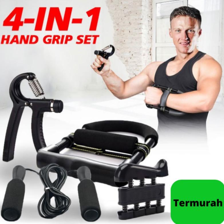 [WM6WF8650] Handgrip Set 5-60kg Power Wrist Skipping Finger Exercise Alat Fitness Alat Gym Satu Set 009-8 (tanpa tas)
