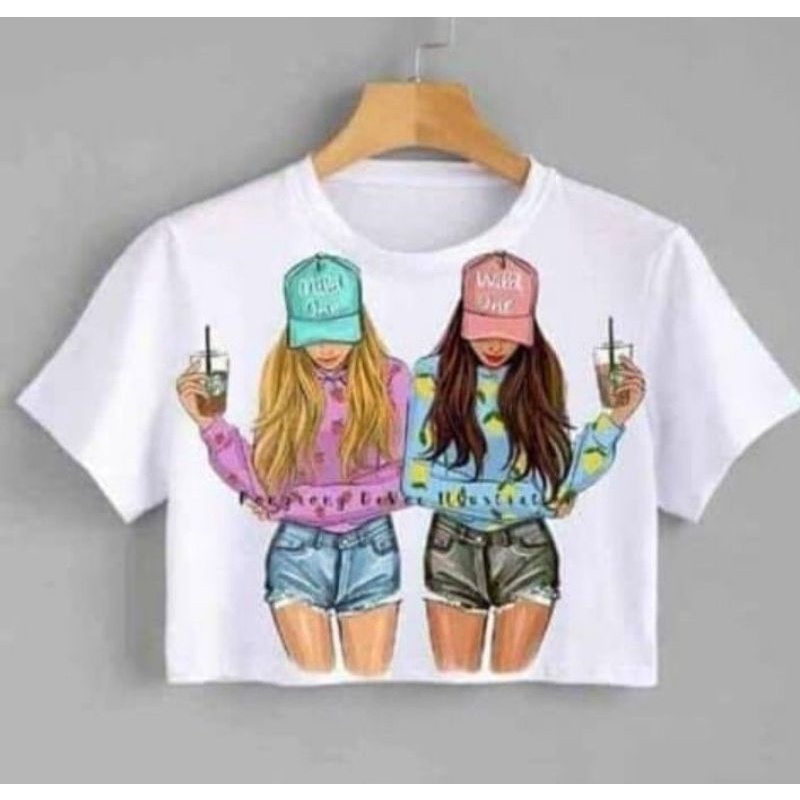 KAOS CROP BESTIE TOPI DTF