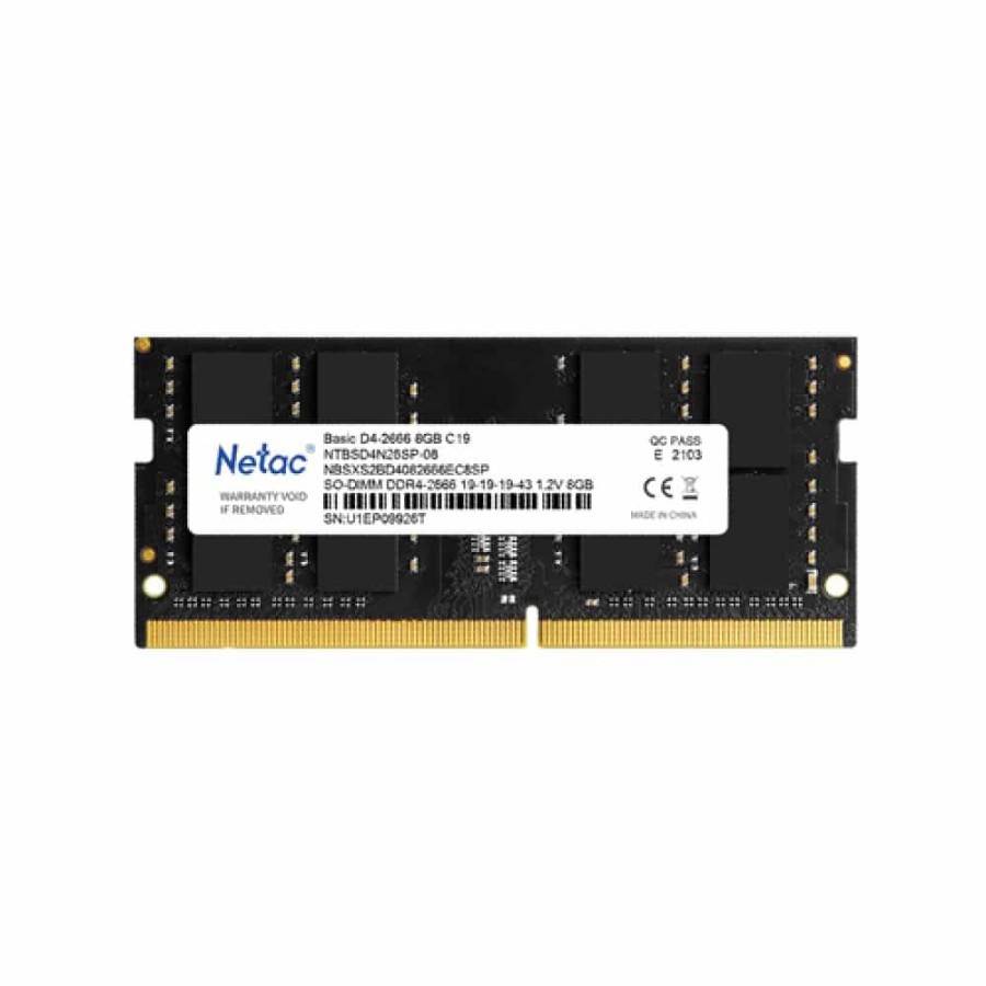 RAM NETAC Basic SODIMM 4GB DDR4 2666Mhz Laptop Garansi Resmi