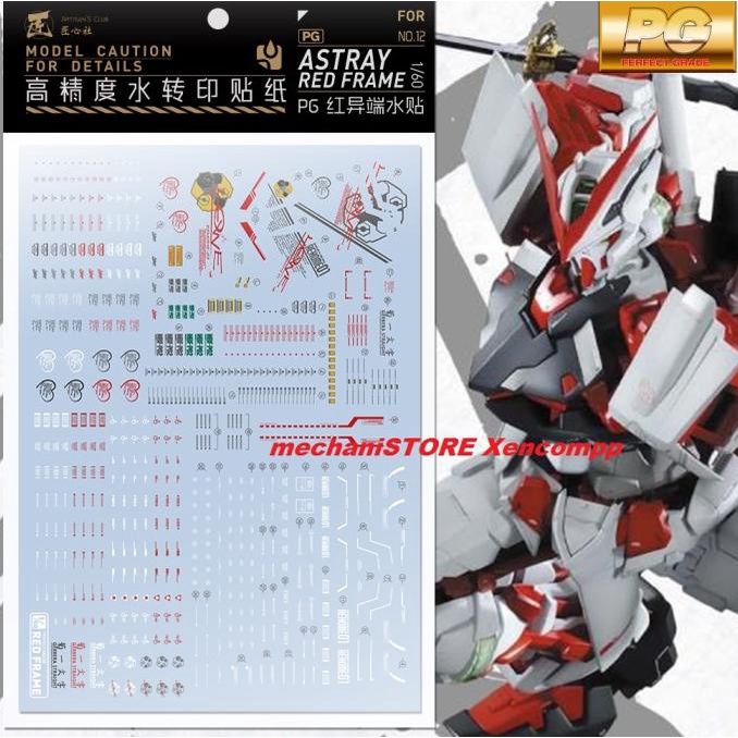Water Decal Pg Astray Red Frame Gundam Pg12 By Artisan Club