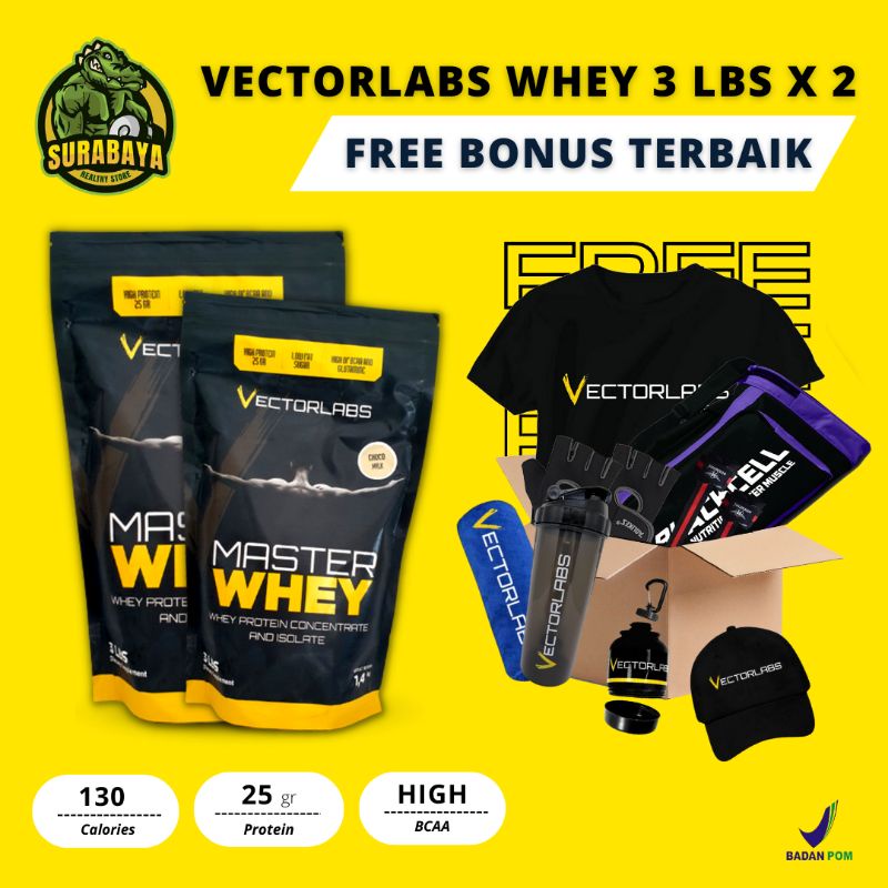 Vectorlabs master whey protein isolate 6 Lbs blend BPOM VL masterwhey non BXN whey mass susu diet fitness gym