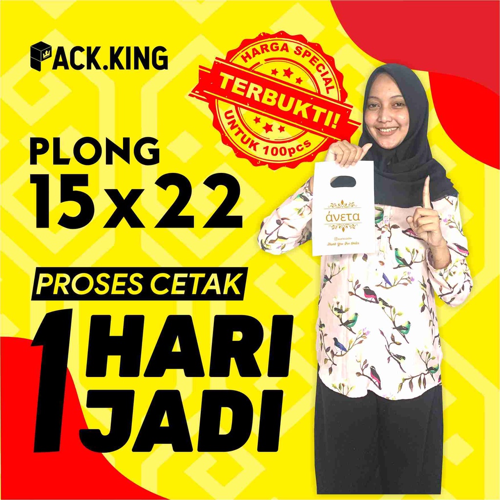 

Plastik Packing Sablon Custom Plong 15x22 Free Design COD