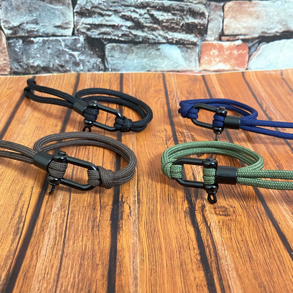 Gelang Pria Keren model Shackle Tali Paracord Original Handmade