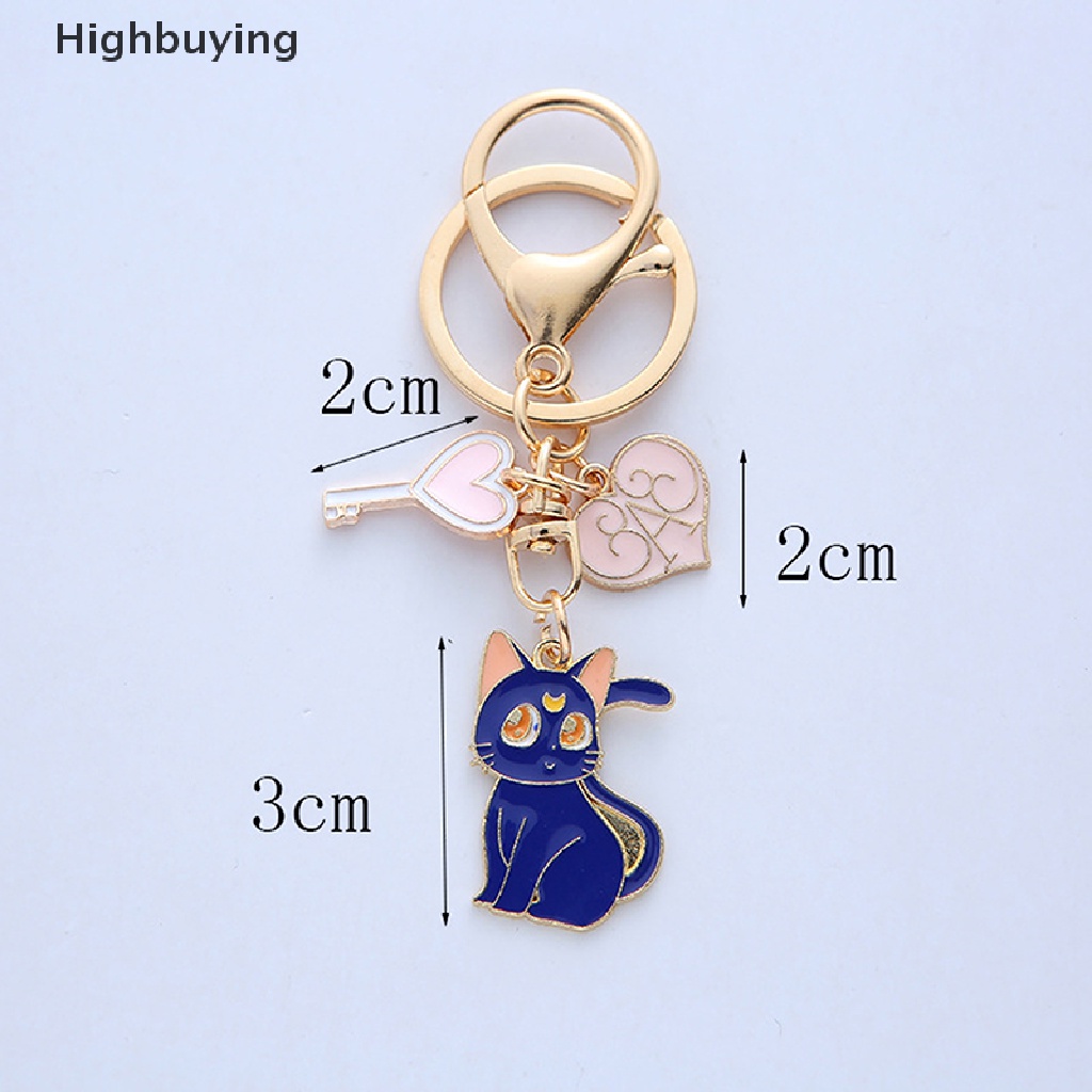 Hbid Sailor Moon Keychain Sweet Cat Girl Gantungan Kunci Mobil Desain Kreatif Kartun Lucu C Glory