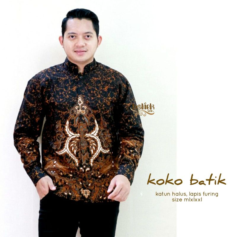 kemeja koko batik lapis furing batik solo koko trendy