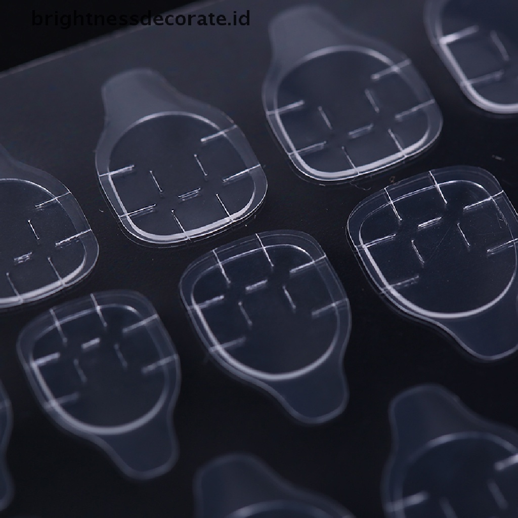 [Birth] 5lembar/24pcs Selotip Perekat Nail Art Palsu Dua Sisi Lem Stiker DIY [ID]