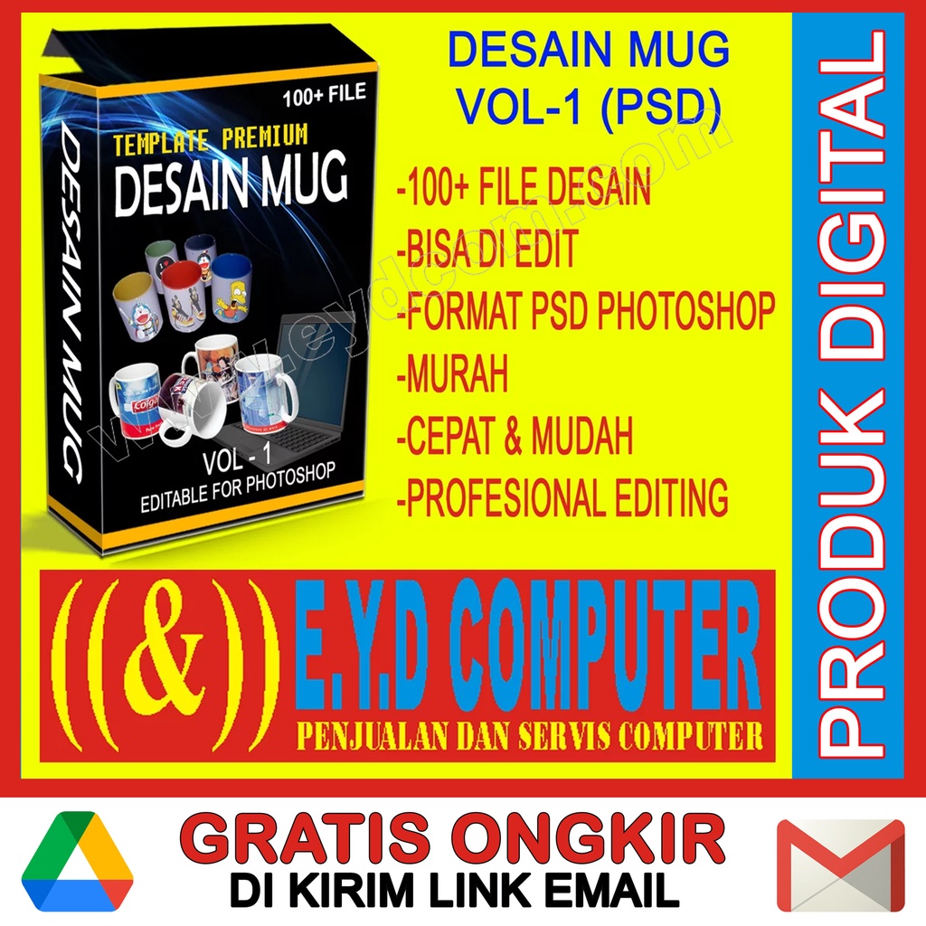 DESAIN MUG VOL-1 FORMAT PSD PHOTOSHOP GELAS MUG  KOLEKSI TEMPLATE EDIT DESIGN GRAFIS USAHA PERCETAKA