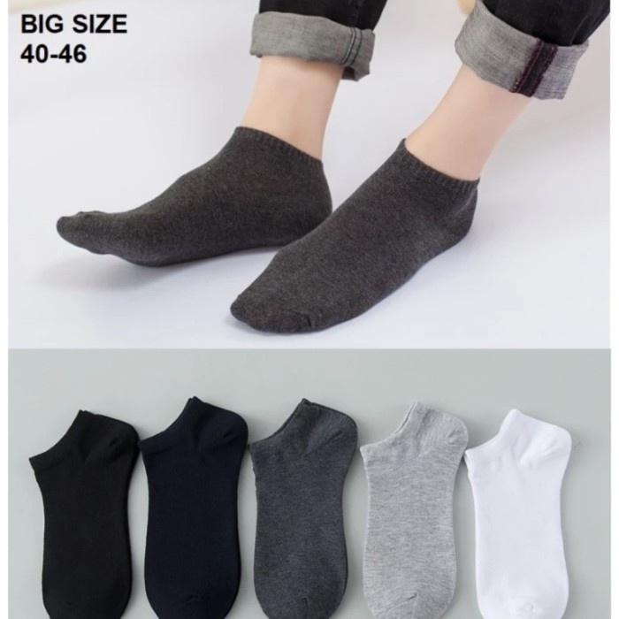 KK126 Kaos Kaki Pendek Pria BIG SIZE MEN SOCKS Kuliah Kerja Sekolah