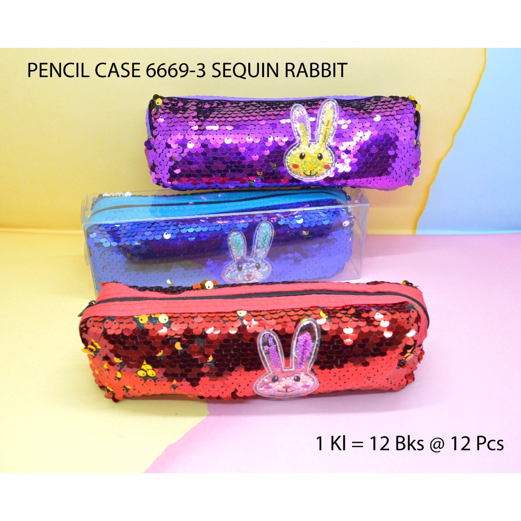 

Pencil Case / Kotak Pensil Manik Sequin Rabbit 6669-3