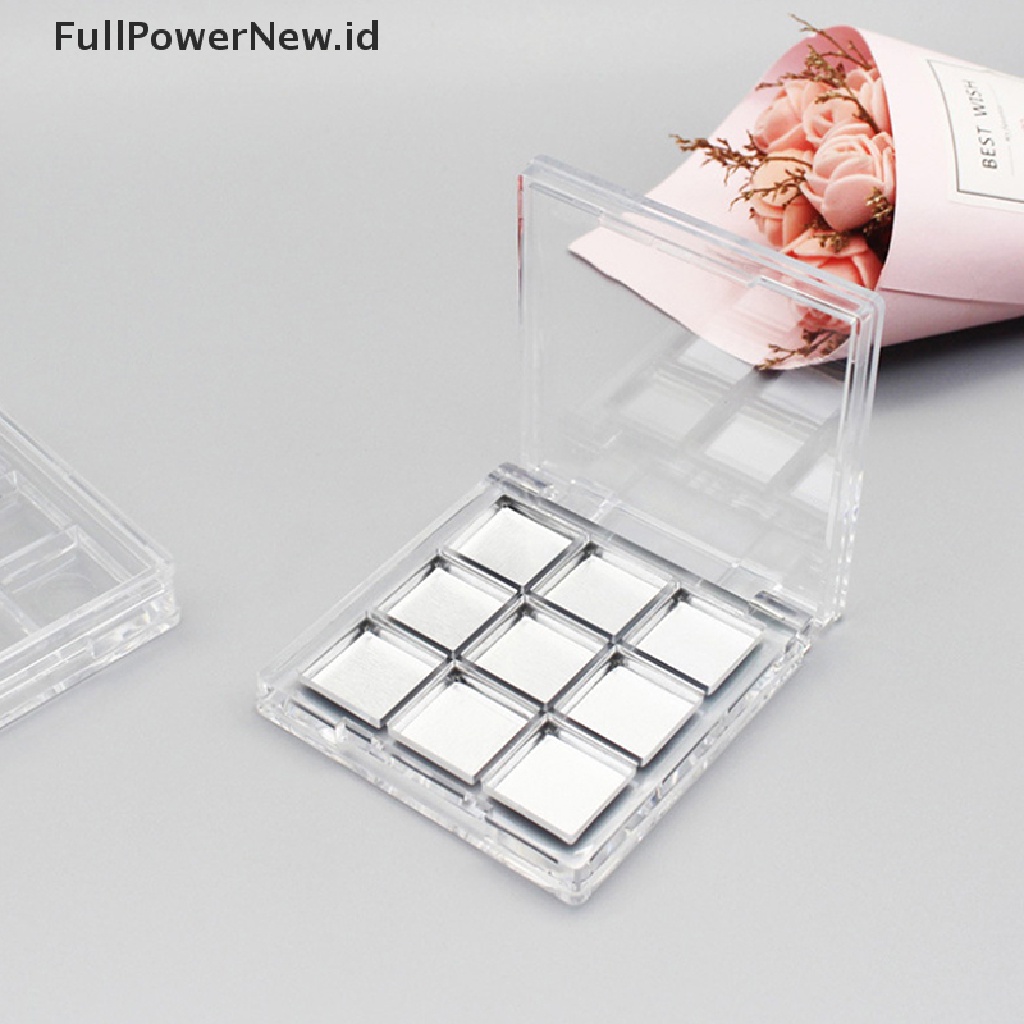 Power 9grids Palette Eye Makeup Kotak Penyimpanan Kosong Eyeshadow Dish DIY Eyeshadow ID