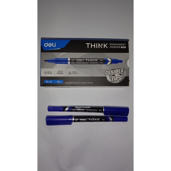 

Spidol Deli Think Permanent EU211 Black / Blue 0.5mm