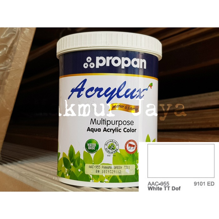 ,,,,,,,] Propan Acrylux White Dof Putih Doff Cat Duco Water Based