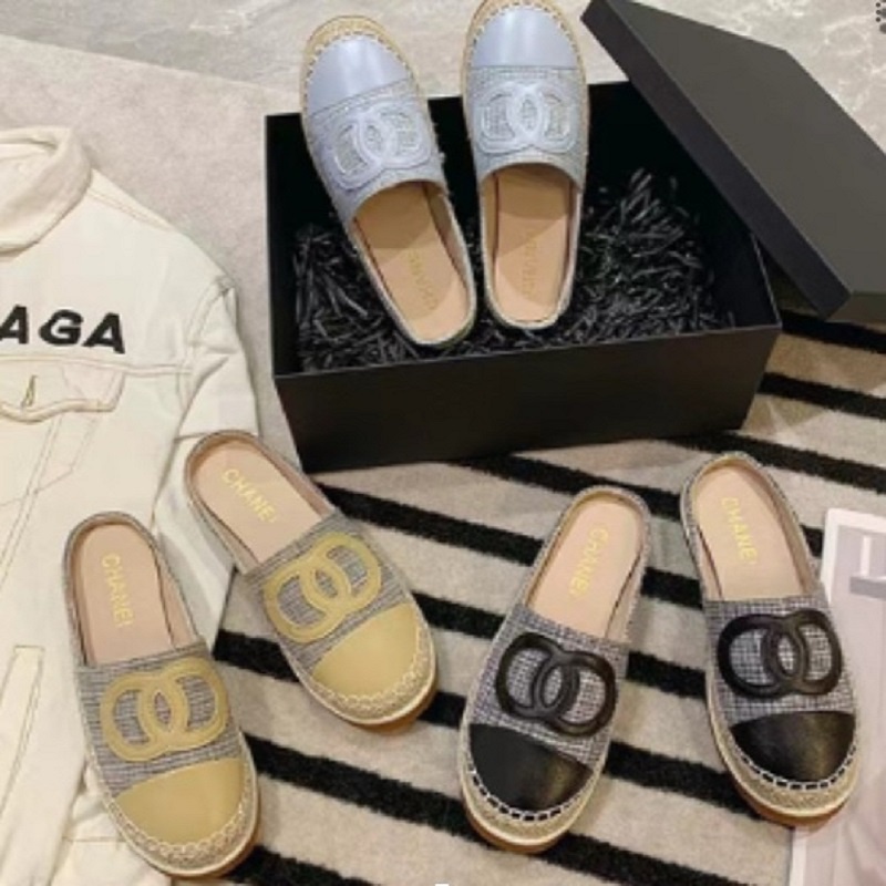 [✅BISA COD] Sandal Import Wanita Much Espadrilles Mules VIRAL 2022 10996