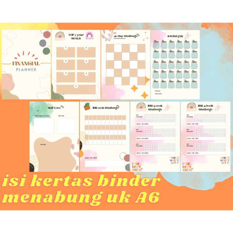 

ISI BINDER MENABUNG A6 ISI KERTAS CHALLENGE FINANCIAL PLANER BINDER MENABUNG ISI KERTAS CHALLENGE MENABUNG