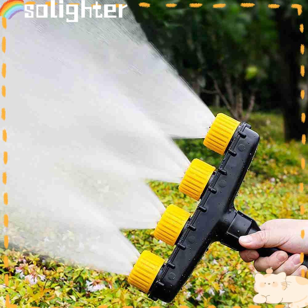 Solighter Multi-Head Sprinkler Perlengkapan Berkebun Atomizer Nozzle Semprotan Penyiraman Cakupan Area Besar