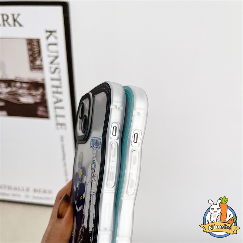 Oppo A17 A17K A77 A77s A57 A16 A16k A15 A15s A3s A5s A76 A96 A74 A54 A93 A94 A95 A92 A52 A53 A7 A5 A9 A7 F11 F9 Reno 7 6 5 Pro 8Z 7Z 6Z Fashion Anime One Piece Casing Hp Wavy Edge