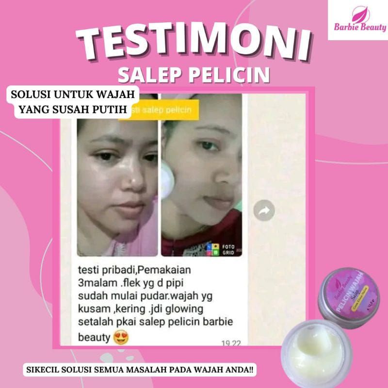 SALEP PELICIN BARBIE BEAUTY/SALEP PELICIN WAJAH BPOM/BARBIE BEAUTY