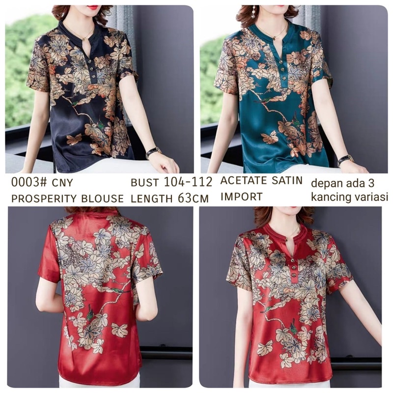 Atasan wanita cheongsam / baju qipao / baju china / chinese top