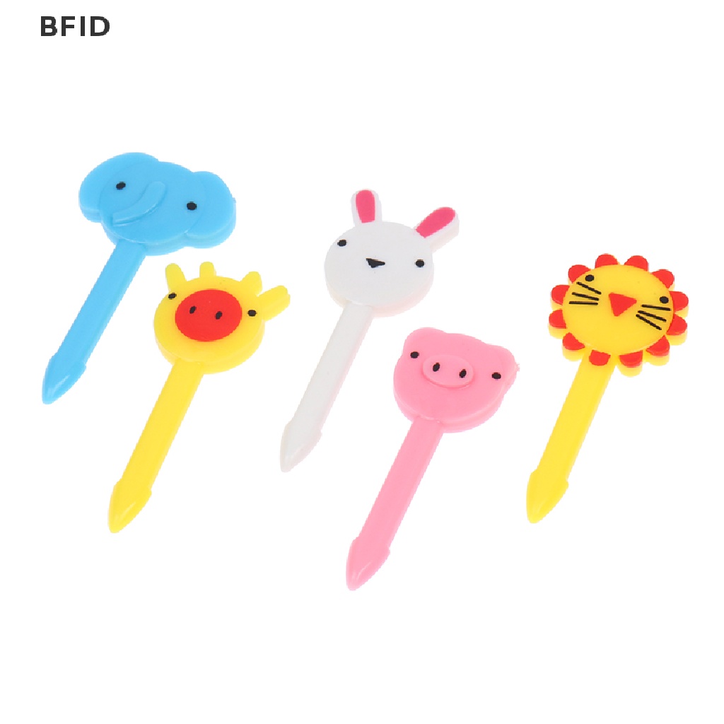 [BFID] 10pcs Mini Animal Farm Kartun Garpu Buah Anak Snack Kue Dessert Fork [ID]