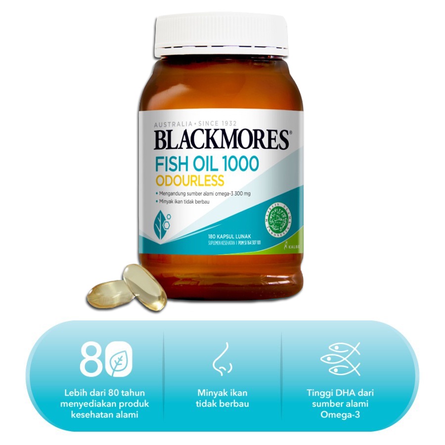 BLACKMORES ODOURLESS FISH OIL 1000 (180 CAPSUL)