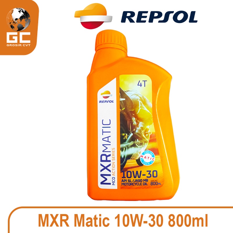 Repsol Oli Mesin MXR Matic 10W-30 API SL/JASO MB 800ml