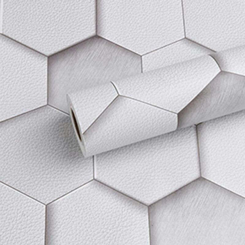 Wallpaper Sticker Dinding Batu HEXAGONAL 3D Kekinian Terjangkau Dekorasi Dinding Ruang Tamu Kamar Ti