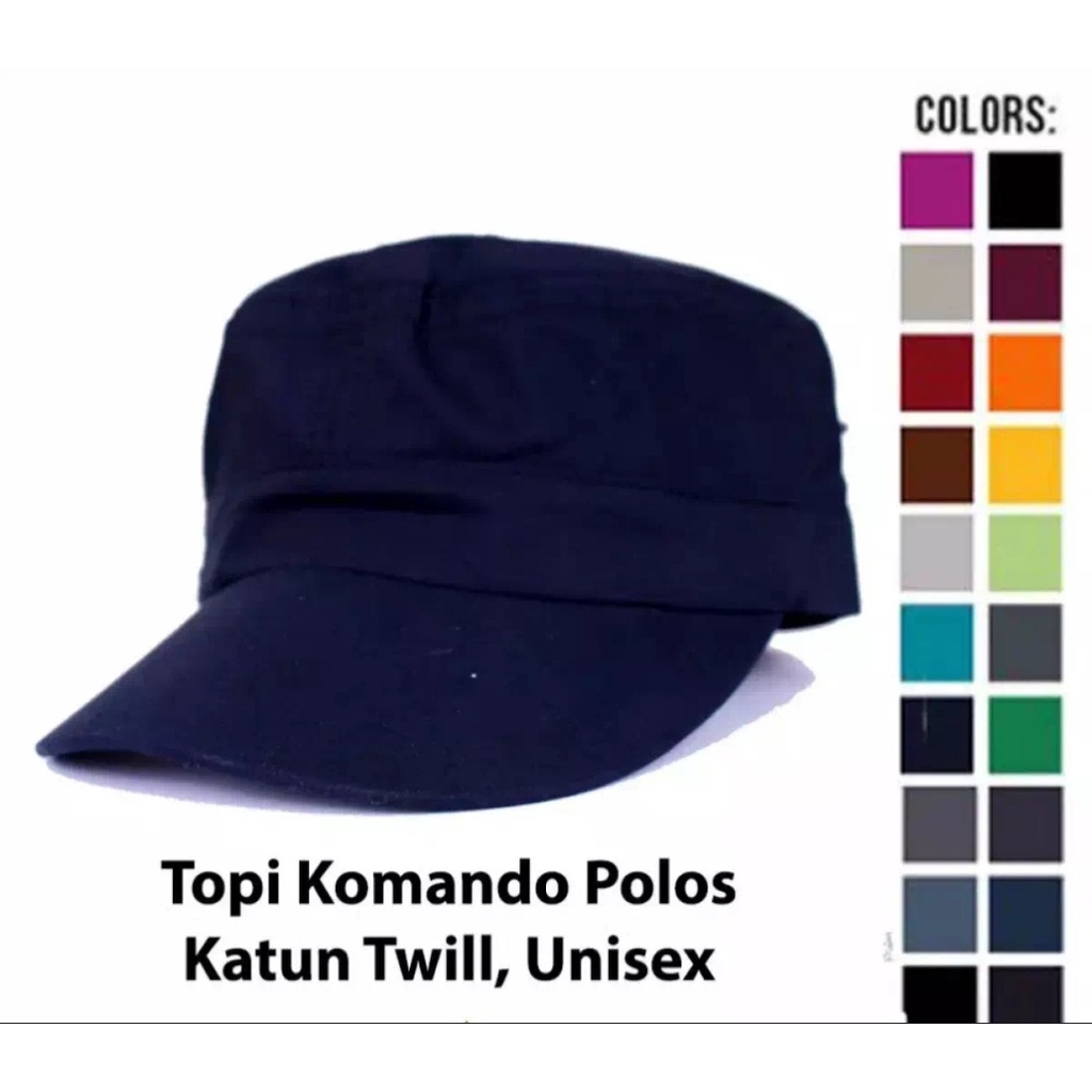 Topi Pria Komando Army Tentara Polos Murah  Topi Gaul Topi Main