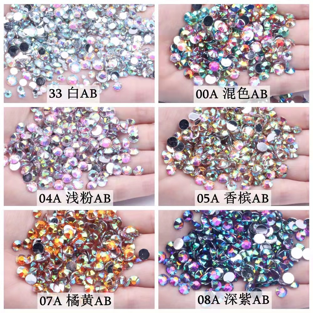 Manik NailArt Rhinestone AB 3mm 10.000pcs Gems Henna  Candy Jelly AB