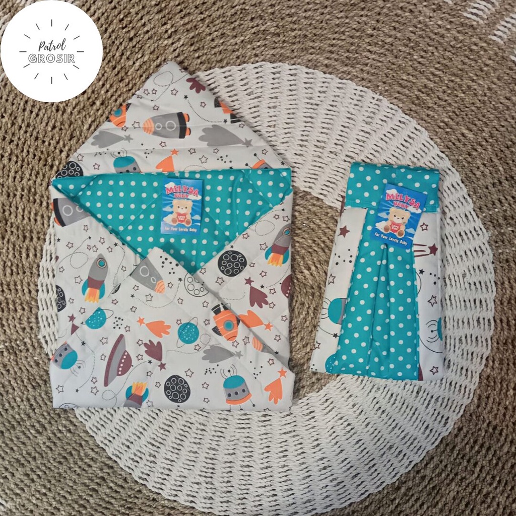 Set 2 in 1 Selimut dan Gendongan Bayi Melysa Baby