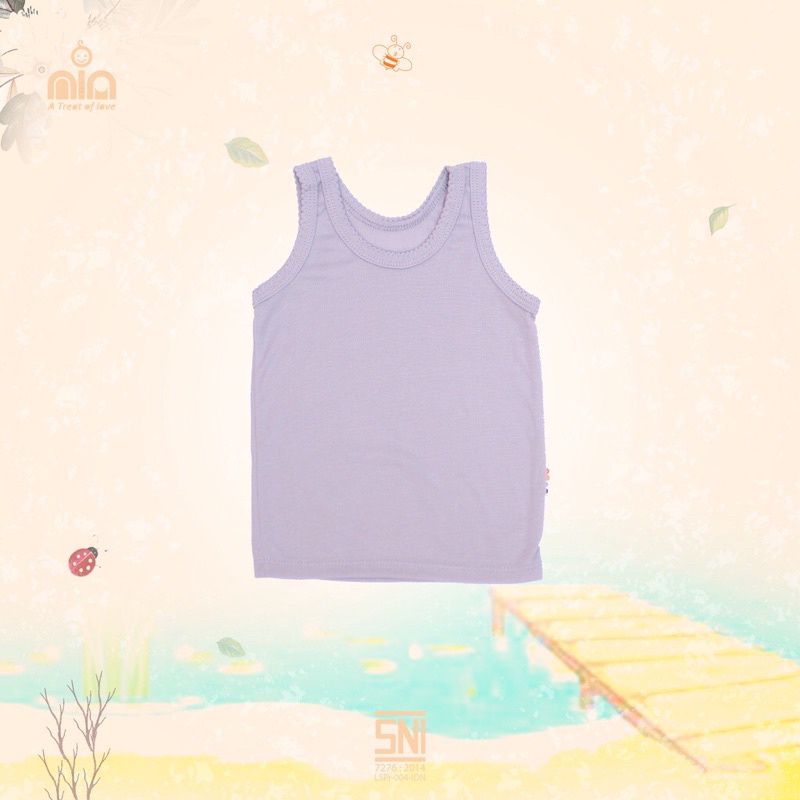 NIA Singlet Bayi Rene Kaos Dalam Anak Warna Polos Tua S M L XL