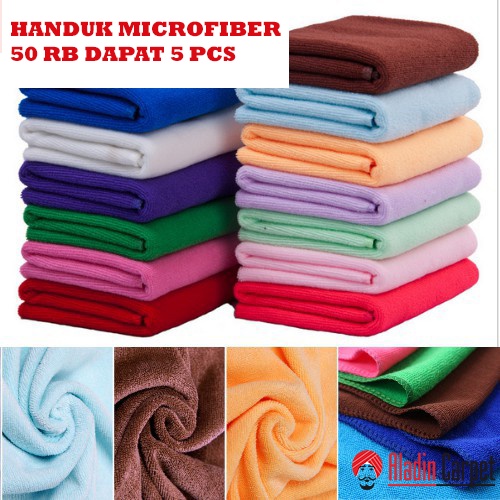 Handuk 50rb Dapat 5 pcs Bahan Microfiber Aladin Carpet Super Menyerap