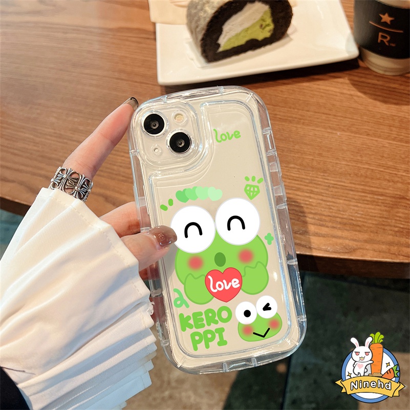 Soft Case Pelindung Sabun Katak Kecil Bahan Silikon Bening Anti Jatuh Untuk iPhone 14 13 12 11 Pro Max X Xr Xs Max 8 7 6 6s Plus SE 2020