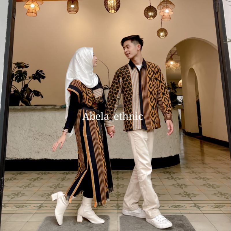 AURORA DRESS TENUN GOLD - BAJU TENUN COUPLE - BAJU TENUN - COUPLE TENUN