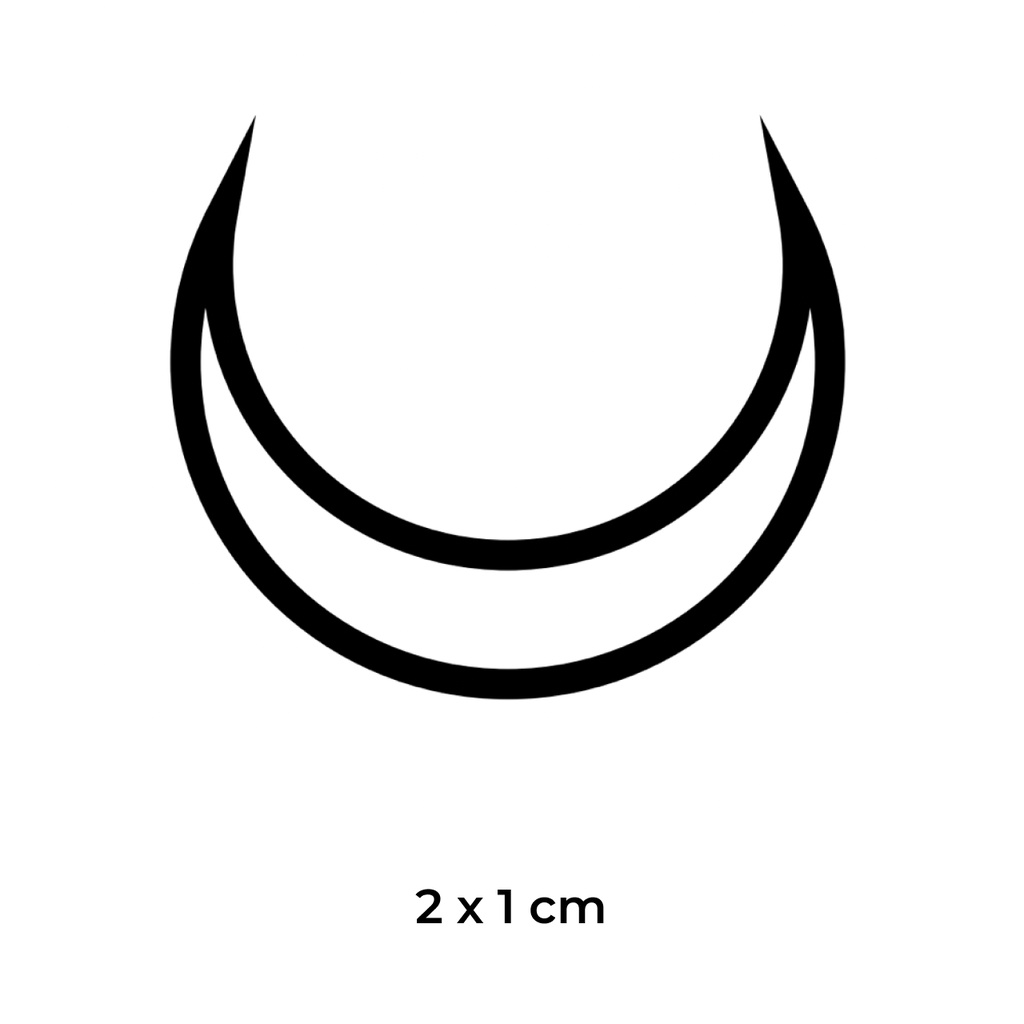 [EVERINK] BULAN SABIT PUTIH tato temporer yang bertahan selama 14 hari, tahan air