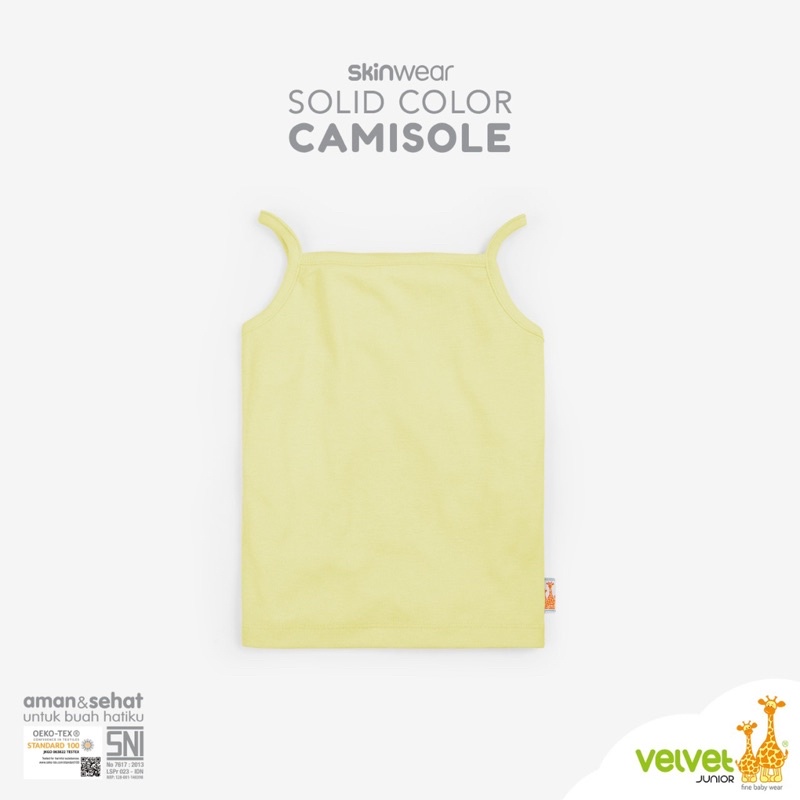 VELVET JUNIOR SOLID COLOR CAMISOLE - SINGLET TANKTOP ANAK PEREMPUAN