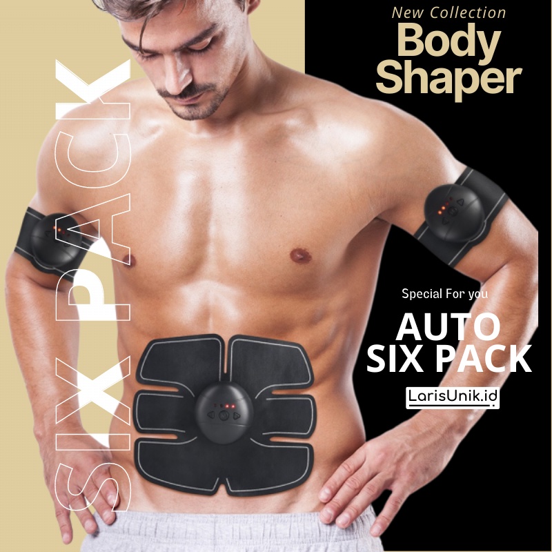 Alat Gym Fitnes Pembakar Lemak Pembentuk Sixpack Portable Bodyfit Training Gear EMS Abs Stimulator