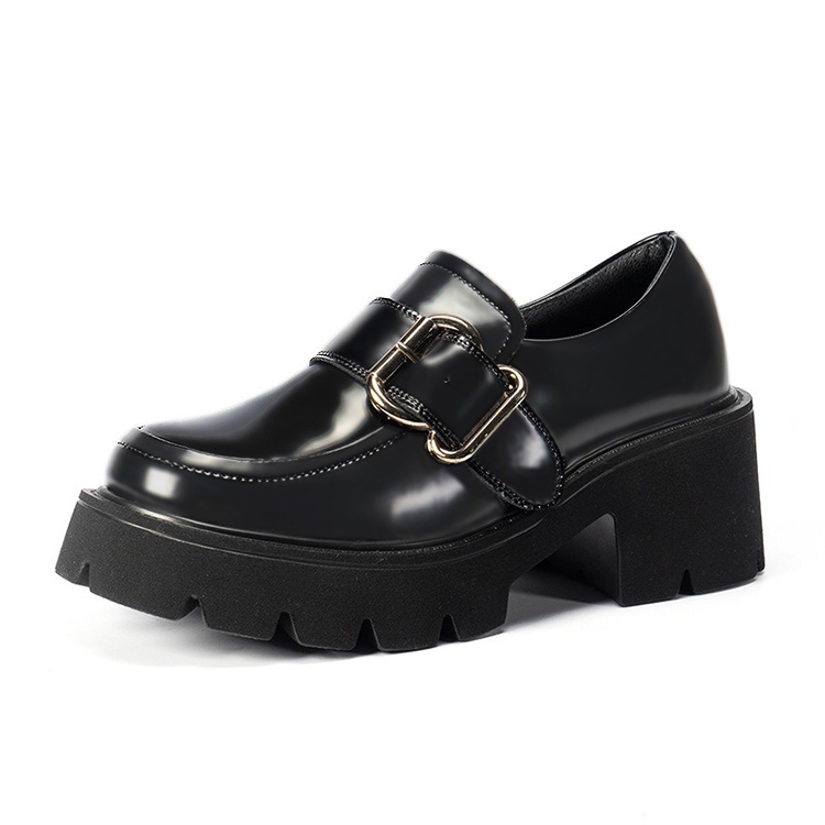 Sepatu Kerja Wanita Hitam Tali Korean Design Sepatu Oxford Perempuan Boots Fashion Docmart Hak Platform Casual Look SK-045