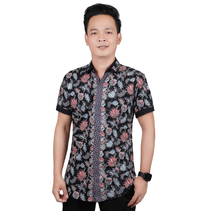 BATIK ANGGORO PRIA LENGAN PENDEK | KEMEJA BATIK PRIA SLIM FIT | BATIK PRIA KATUN PREMIUM