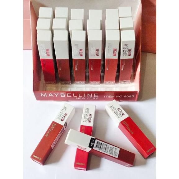 LIPSTIK/LIPSTICK / LIPGLOSS MAYBELLINE NEW YORK BARE. isi 24pcs / 2 lusin