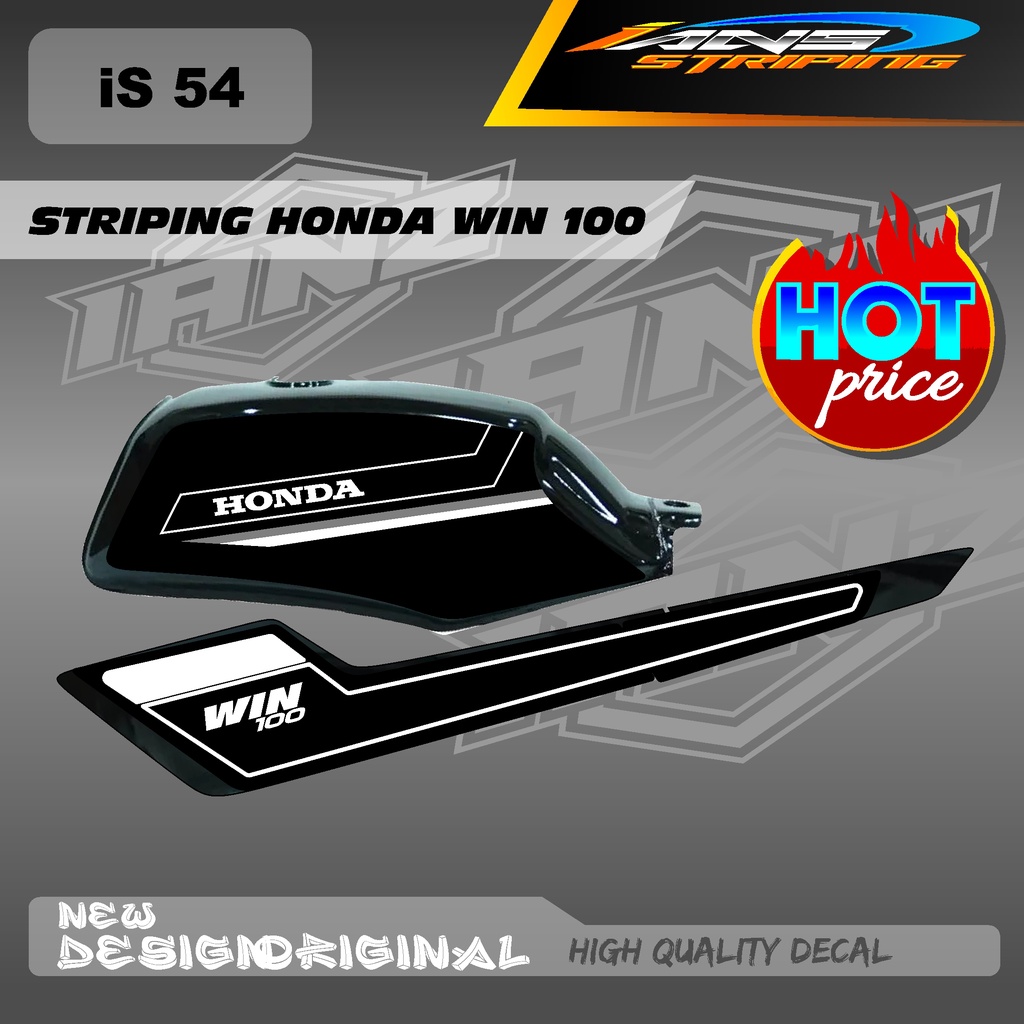 NEW STRIPING TANGKI HONDA WIN 100 CUSTOM HOLOGRAM / NON HOLOGRAM IS54