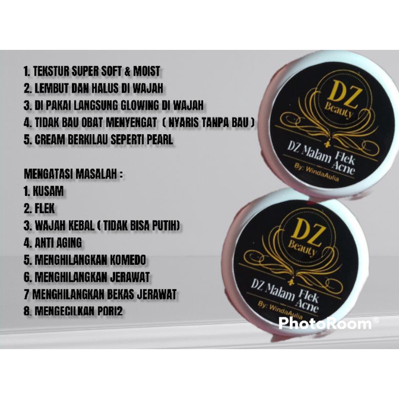 Cream malam Dz beauty Glow/flek