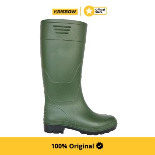 [COD] Krisbow Ukuran L Sepatu Pengaman Boot - Hijau - Perlengkapan Aksesoris Sepatu Pria / Sepatu Safety Keamanan / Safety Boot DISKON