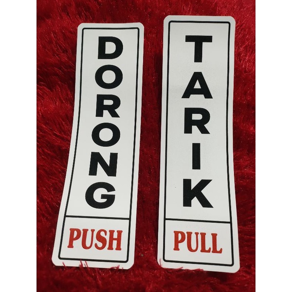 

STIKER SIGN TARIK DORONG LABEL MARKA STIKER PINTU MASUK PUSH PULL