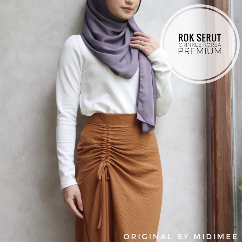 COD Rok Serut Crinkle Twill/Rok Serut Casual Flowy | Korean Skirt