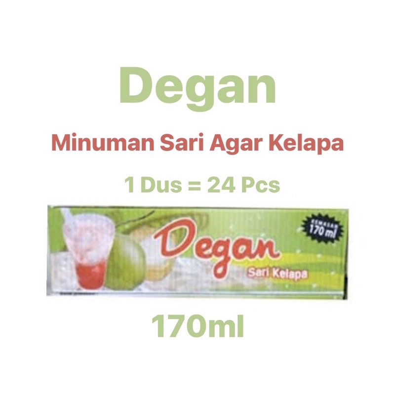 

〖Degan Sari Kelapa | 1 Dus = 24 pcs (@ 170ml) | Minuman Agar Kelapa Nata De Coco〗