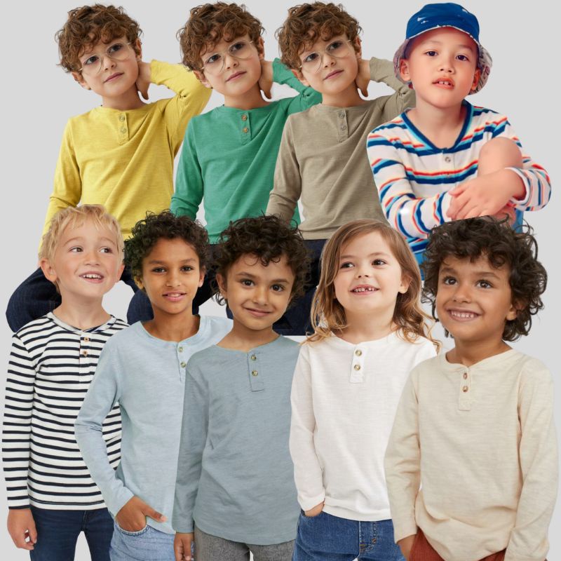 Kaos Anak Laki Laki Hm Lengan Panjang Kancing 1 2 3 4 5 6 7 8 9 10