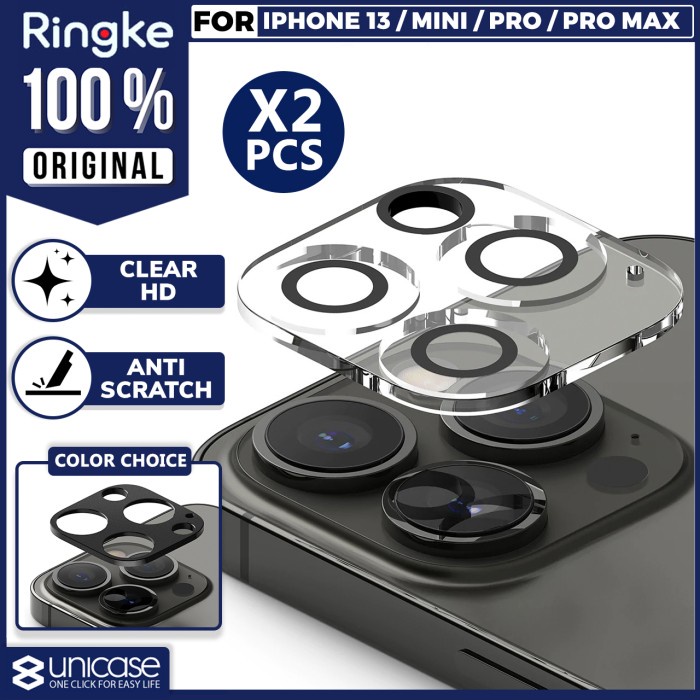 Lenkom Camera Lens Iphone 13 Pro Max 13 Mini Ringke Camera Glass Protector - 13 Pro/Promax, Clear