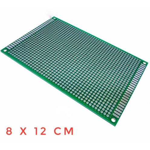 PCB Dot Matrix Single Layer Hole 8x12 cm FR4 Protoboard lubang 2.54mm