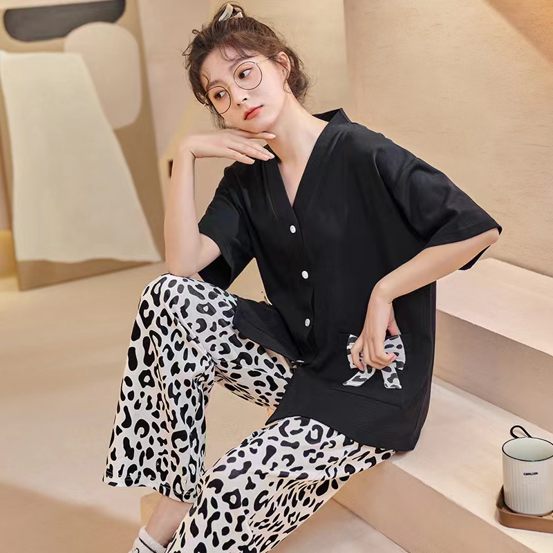 BAJU TIDUR PIYAMA CP PP IMPORT WANITA LENGAN PENDEK CELANA PANJANG KEMEJA MASA KINI